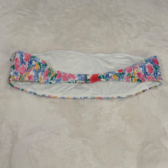 New! Frankie’s Bikinis Rosabella Bandeau Bikini Top Painted Petals 31544 - Picture 7 of 10